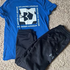 Under Armour shirt sleeve set with joggers size 6